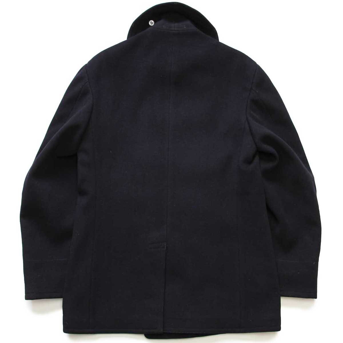 40s 米軍 U.S.NAVY NAVAL 10ボタン メルトン ウール ピーコート 濃紺