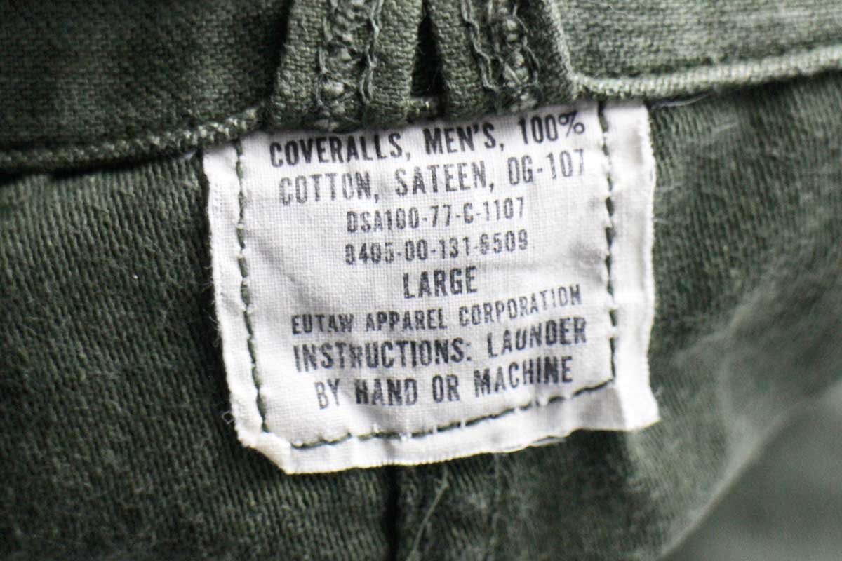 70s 米軍 U.S.ARMY コットンサテン カバーオール オールインワン