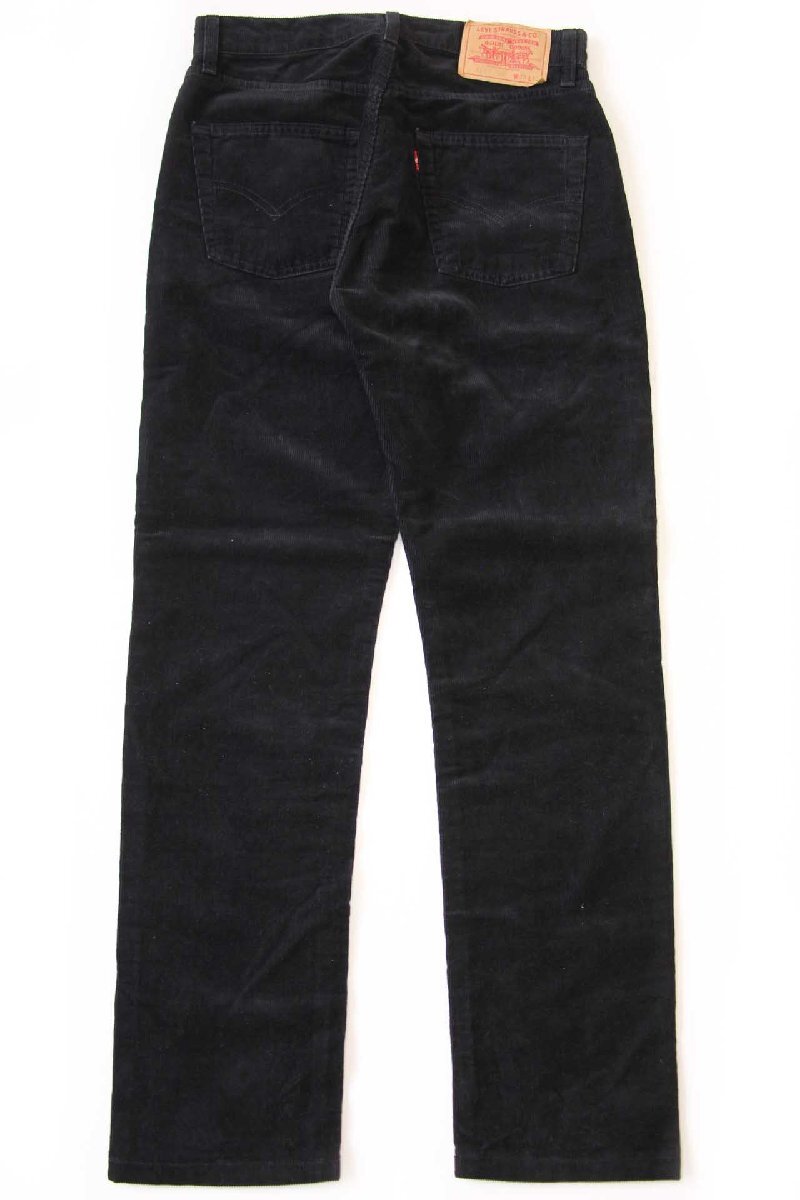 90s イタリア製 Levi'sリーバイス 551 コーデュロイパンツ 黒 w30
