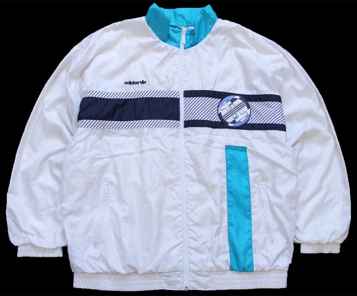 90s adidasアディダス トレフォイル ロゴ刺繍 パッチ付き ナイロン