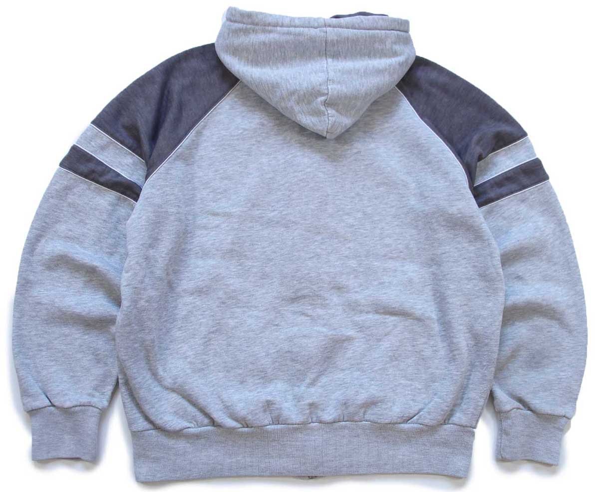 80s NIKEナイキ ロゴ刺繍 ツートン 切り替え スウェット ジップ