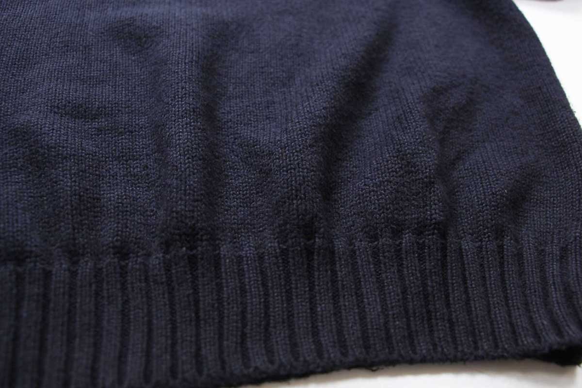 90s ポロ ラルフローレン ワンポイント コットンニット セーター 黒 4X