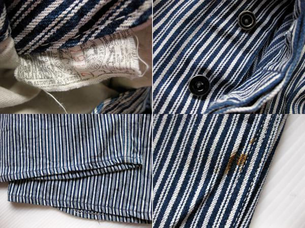 50s PENNEY'S PAYDAY ランダムヒッコリー ストライプ オーバーオール