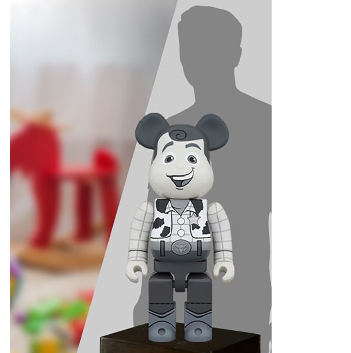 Be@rbrick Woody (Black & White Version) 1000% by Medicom