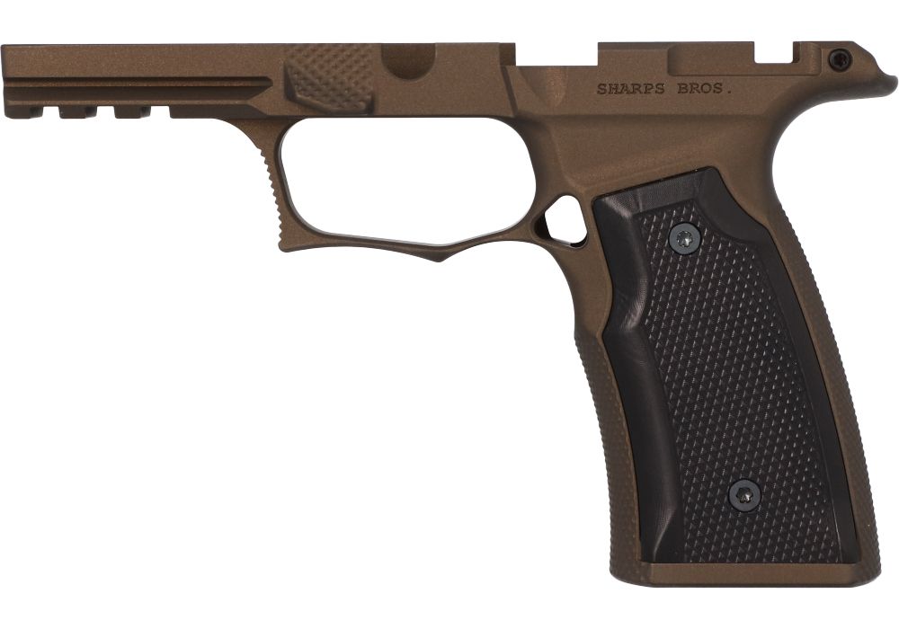 P365-XMACRO BRONZE ALUMINUM MANUAL SAFETY GRIP MODULE - SHARPS BROS.