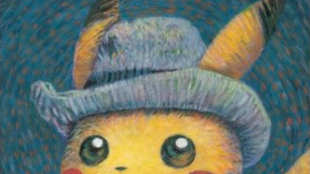 Van Gogh Museum Pikachu with Grey Felt Hat Pokemon Card Returning