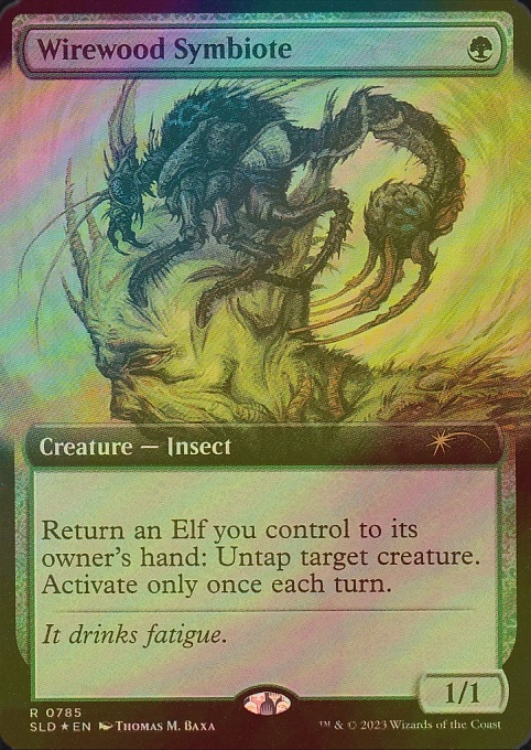 FOIL] ワイアウッドの共生虫/Wirewood Symbiote (拡張アート版) 【英語