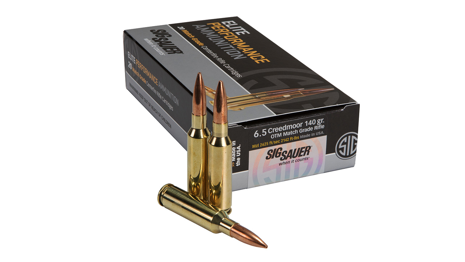 New: SIG Sauer 6.5 Creedmoor Match Grade Elite Performance Ammo
