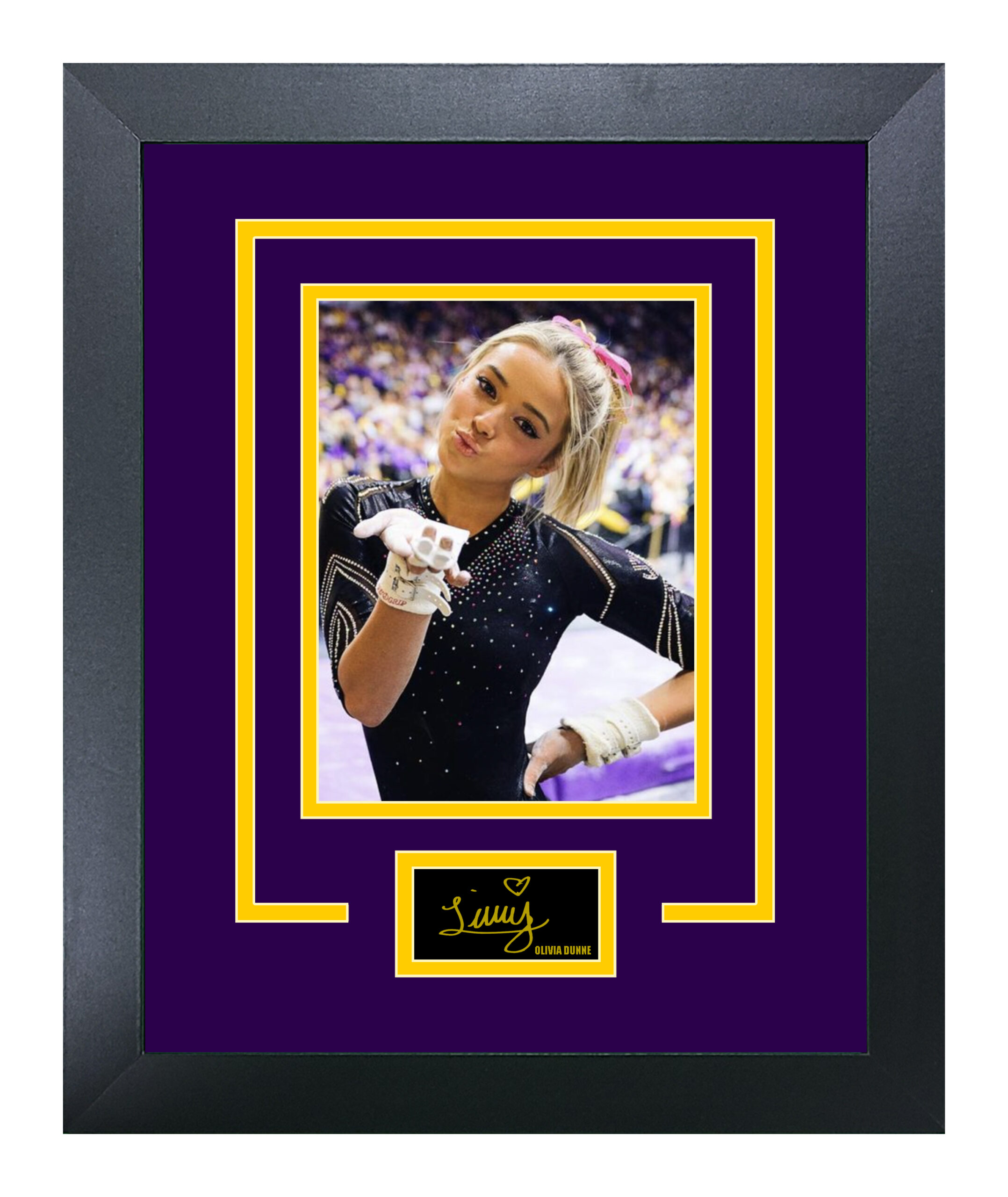 Olivia Dunne LSU Facsimile Signature Tribute 3 - The Stadium Studio