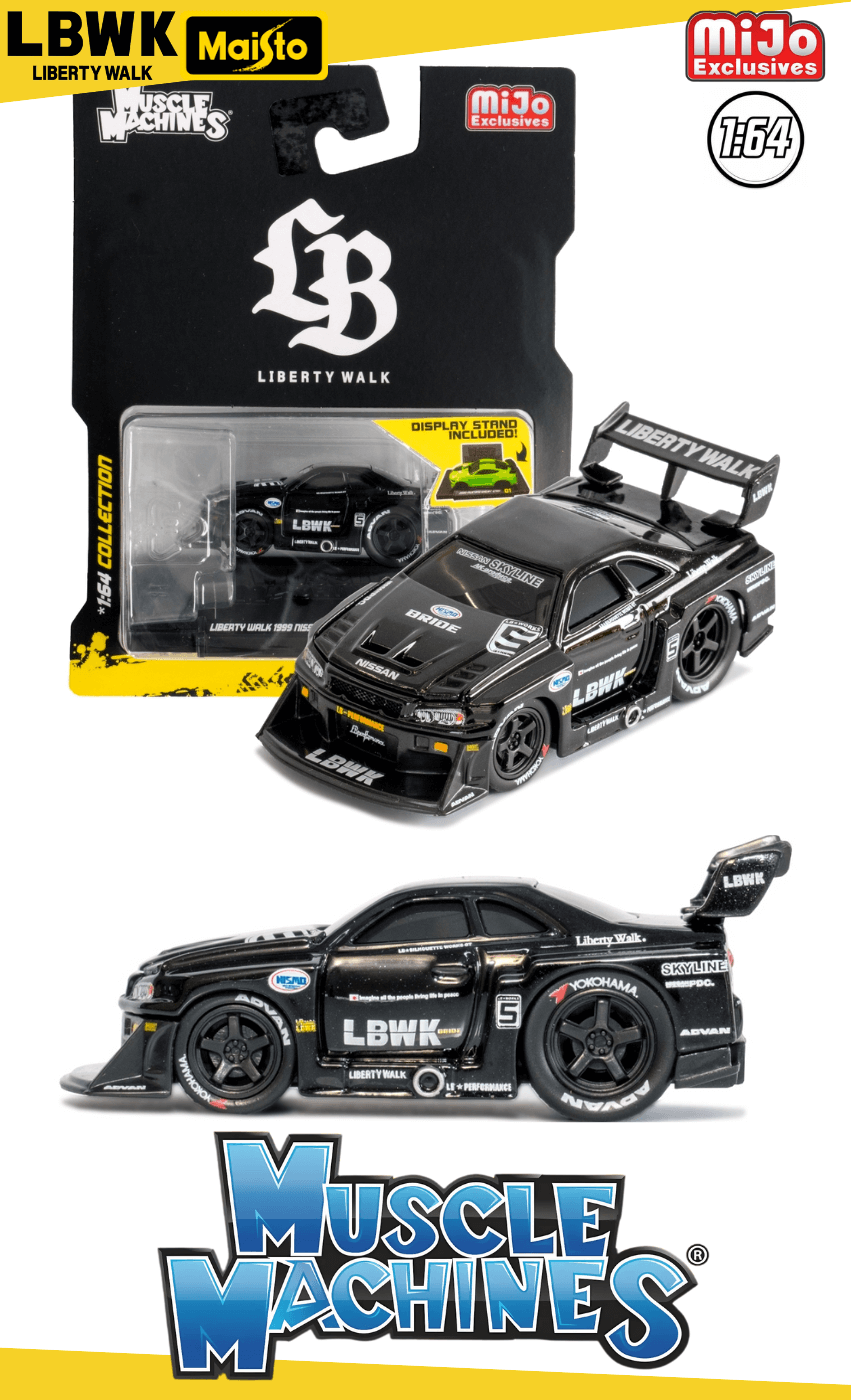 1/64スケール Muscle Machines「LB WORKS ER34 Black」(Mijo