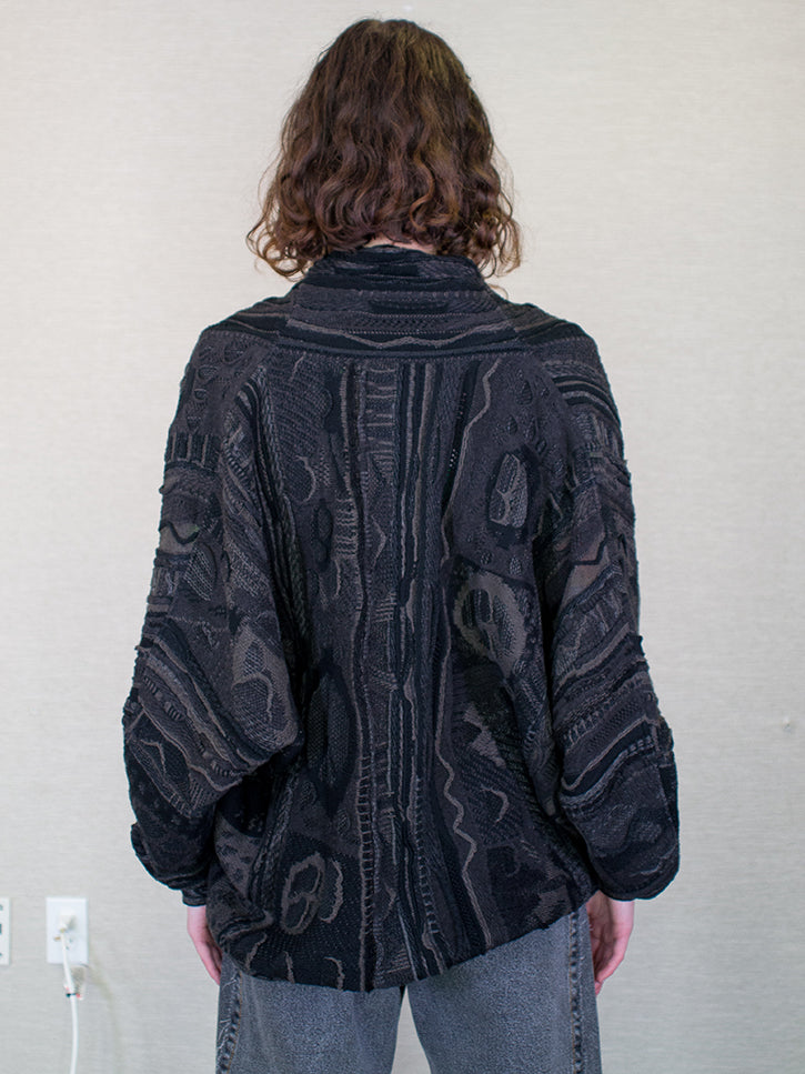 Kapital 7G Boro Gaudy Cardigan, Black | Stand Up Comedy