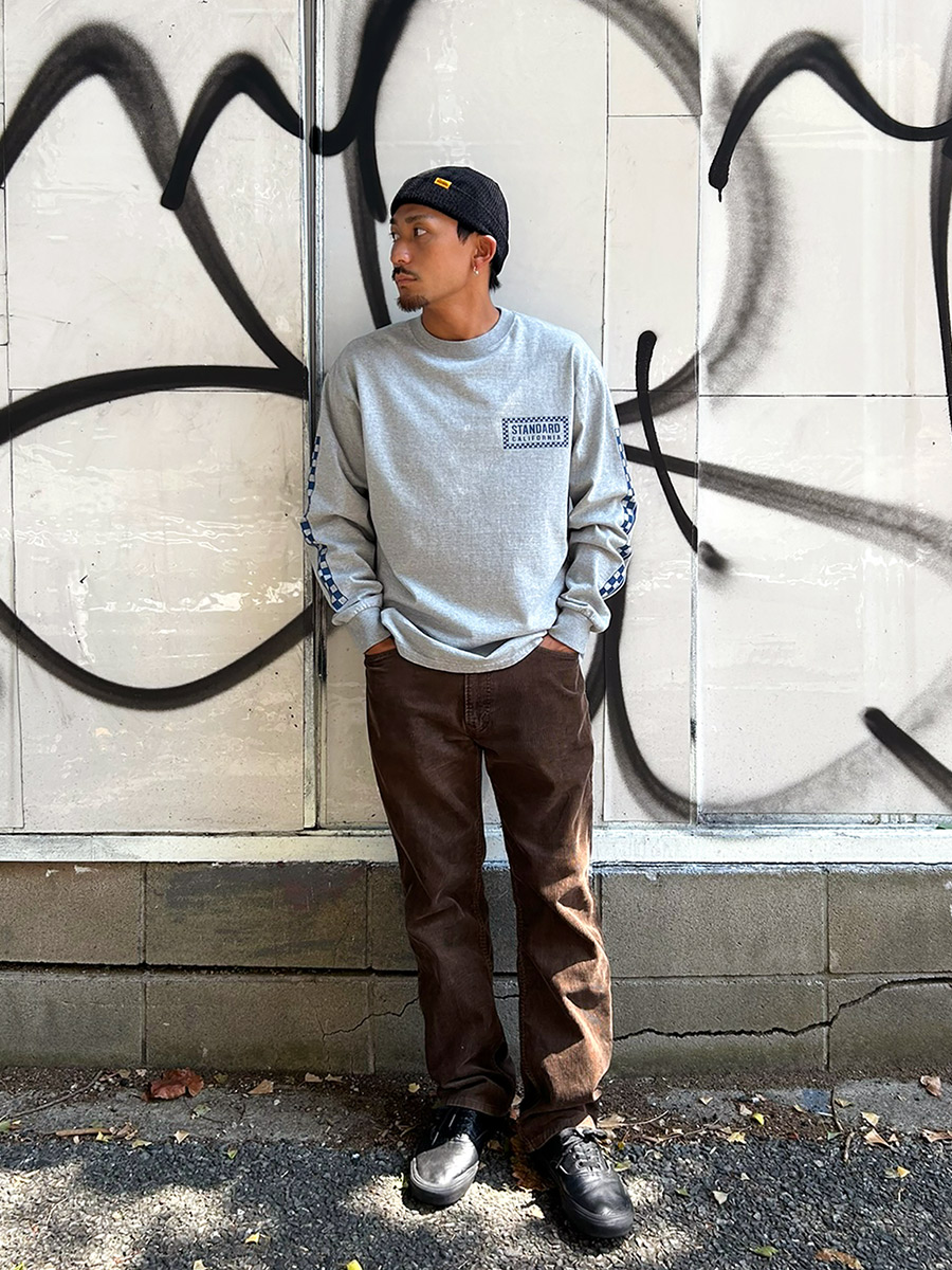 Standard California Heavyweight Checker Logo Long Sleeve T