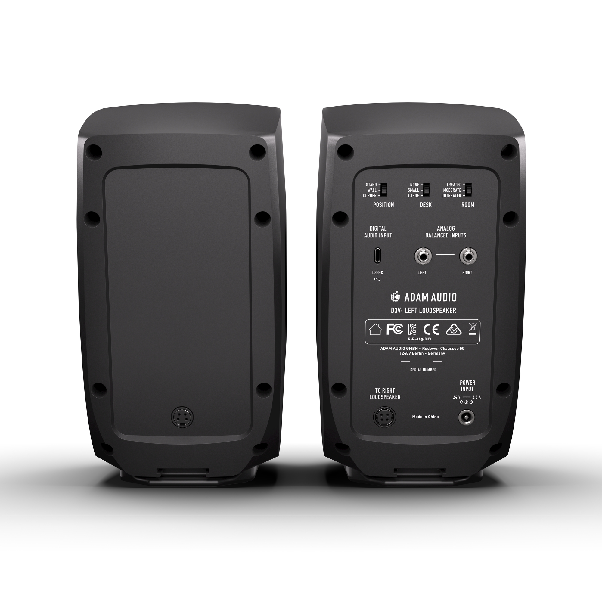 Adam D3V Black - one pair Active studio monitor