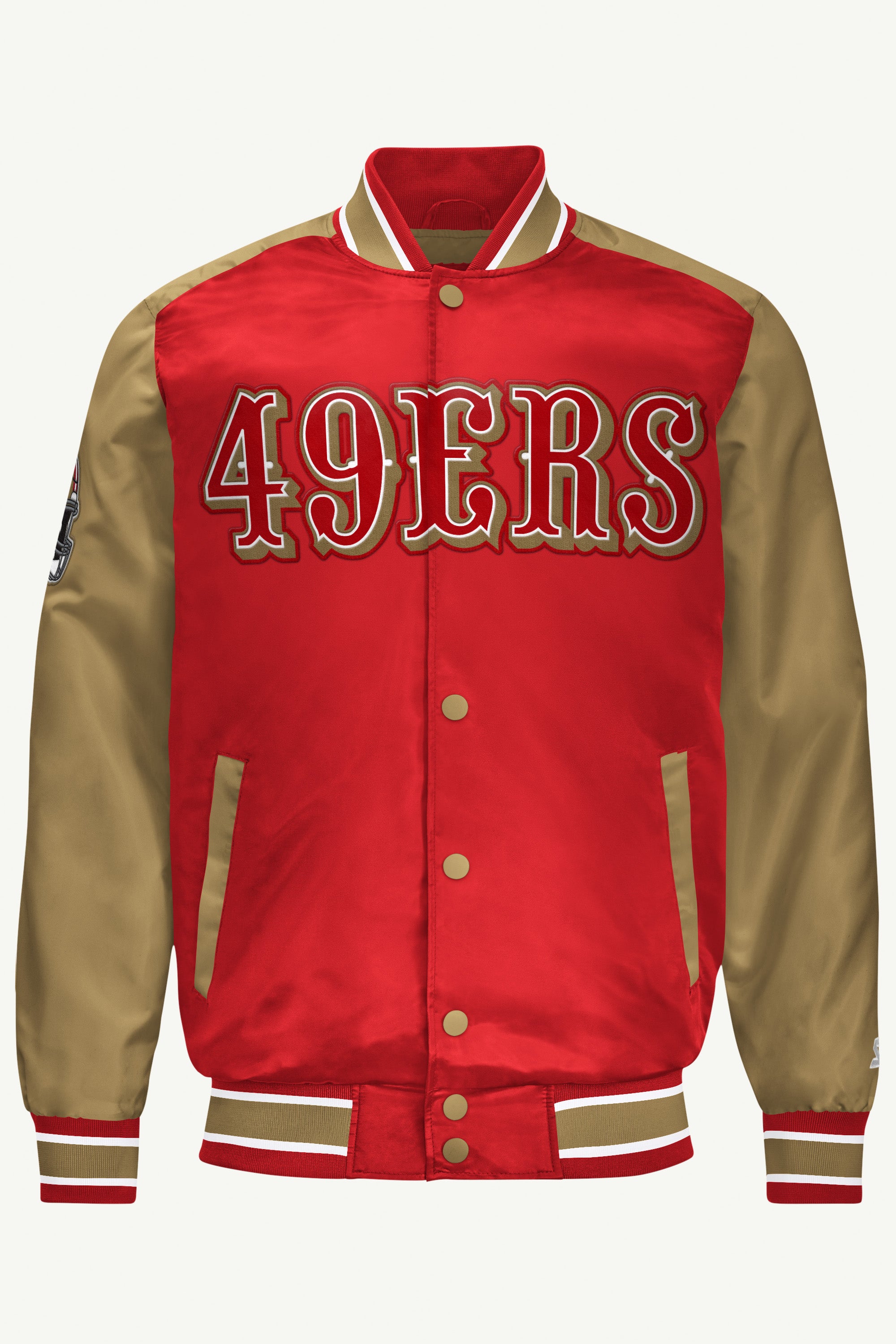 Mens San Francisco 49ers Satin Varsity Jacket | NFL | Starter