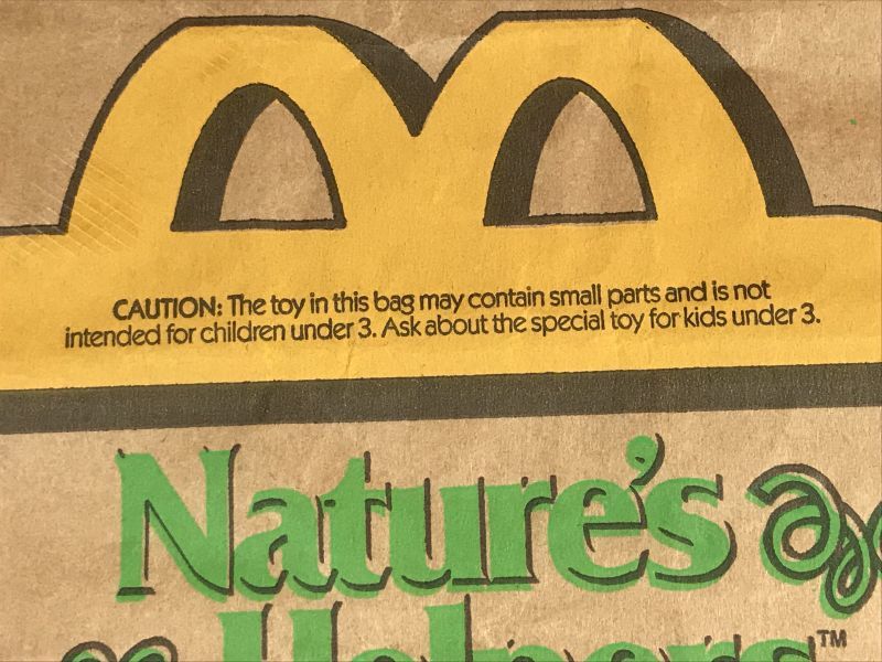 McDonald's “Nature's Helpers” Happy Meal Paper Bag マクドナルド