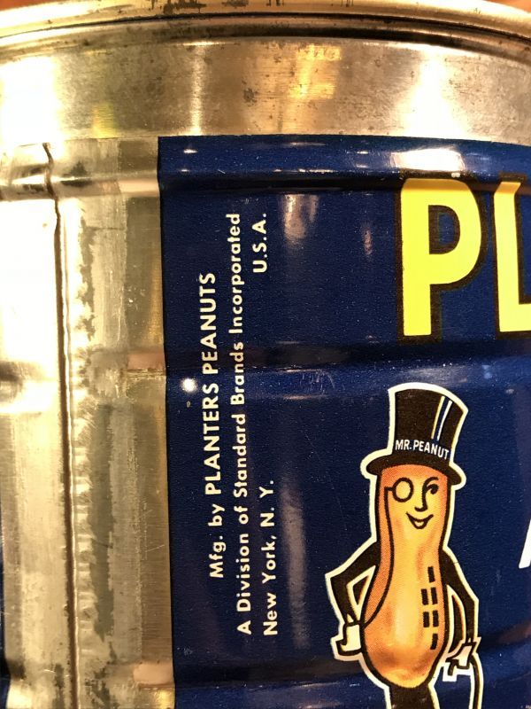 Planters Mr Peanut “Mixed Nuts” Tin Can ミスターピーナッツ