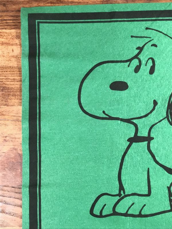Peanuts Snoopy Calendar “1974” Felt Banner スヌーピー ビンテージ