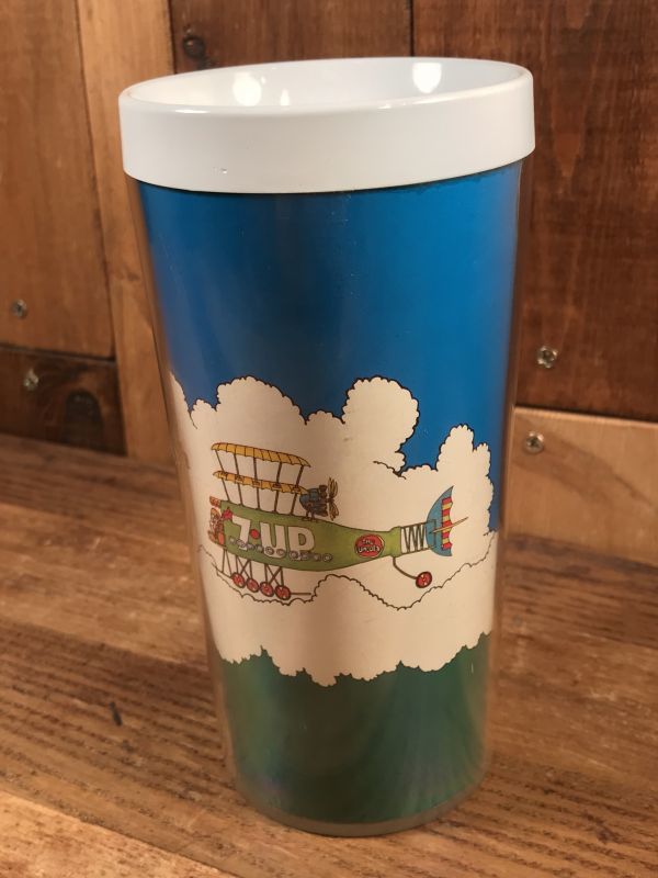 Thermo-Sew Peter Max 7up Plastic Tumbler セブンアップ ビンテージ