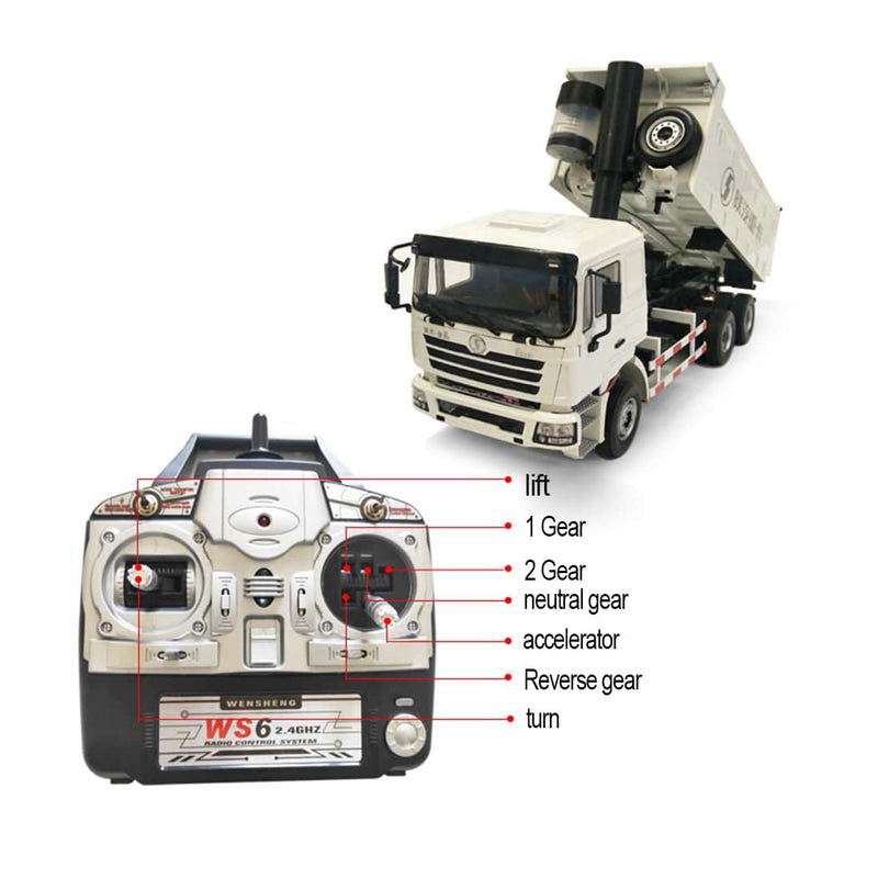 2-speed 1/24 RC Truck 2.4G Full Scale RC Hydraulic Heavy Dump