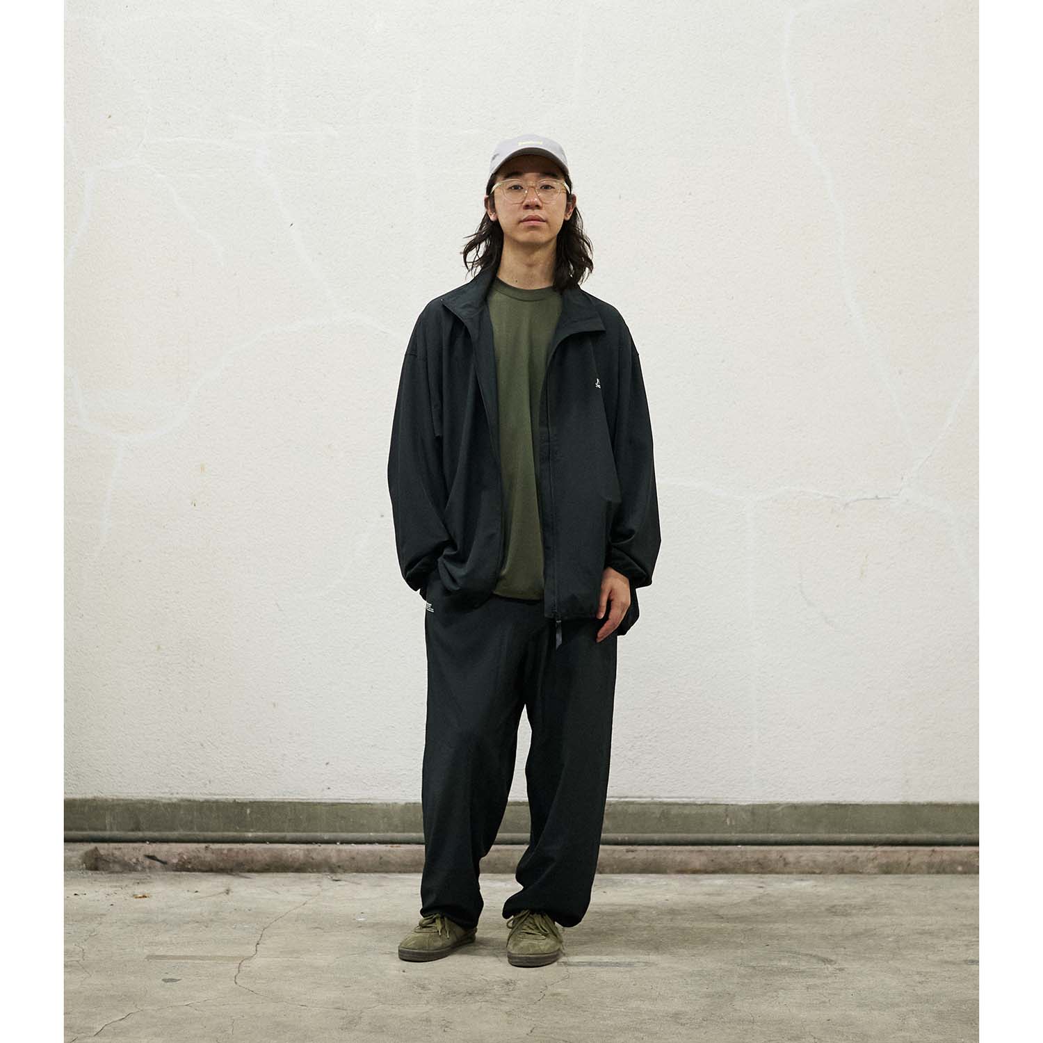 FreshService ブラック ナイロンジャケット・パンツセット M