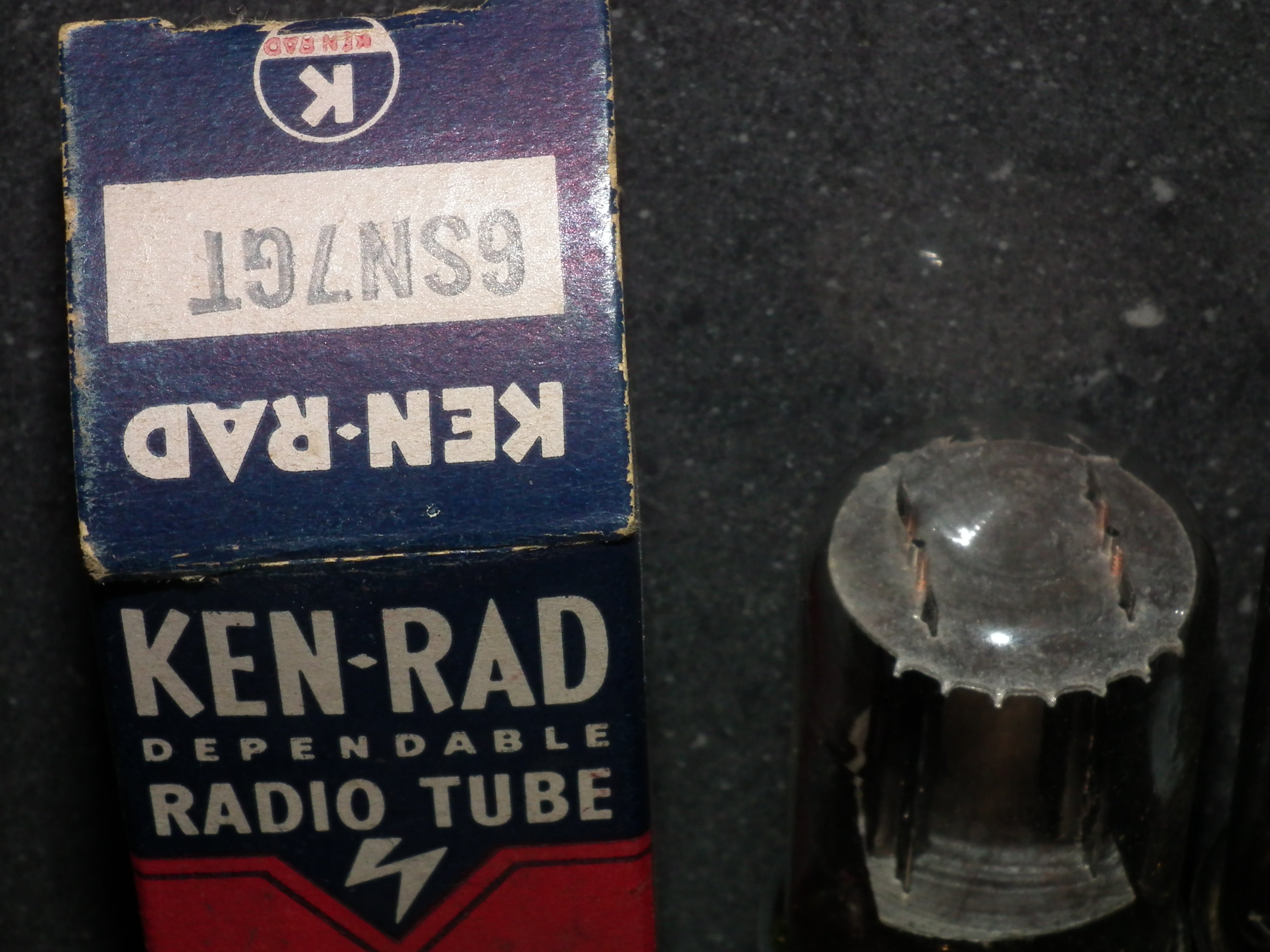 6SN7GT Ken Rad Square Getter 188 Codes Matched Pair (2 tubes