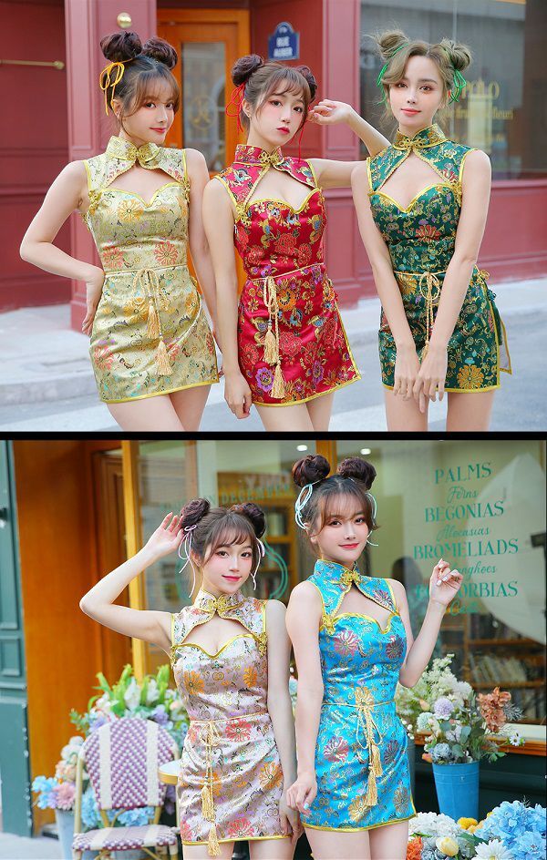 即日発送】セクシーチャイナドレス5カラー《ハロウィンコスプレ4点