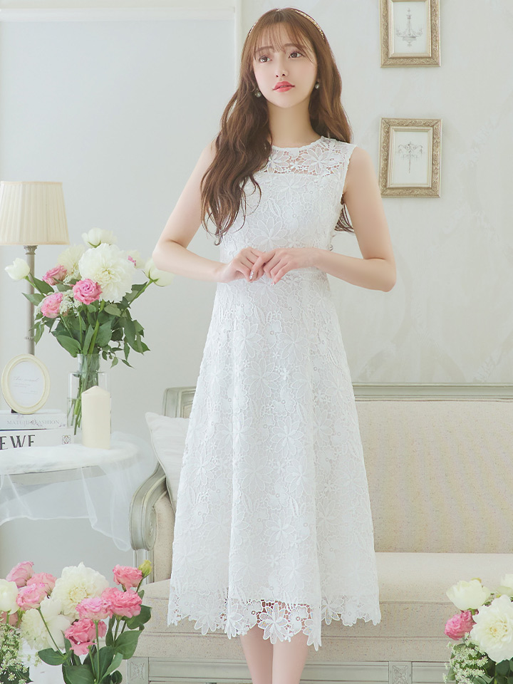 XS-Lサイズあり 【GINZA COUTURE/銀座クチュール】フラワーレース