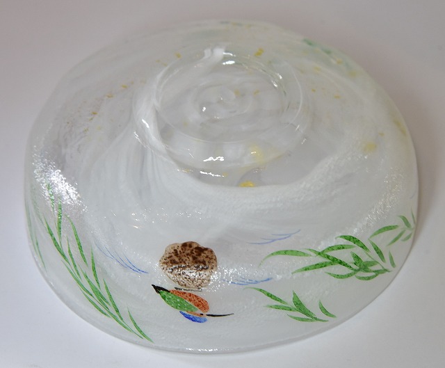 ガラス 馬盥茶碗 カワセミ 広畑 久仁彦 すいぎょく園｜創業百年、お茶