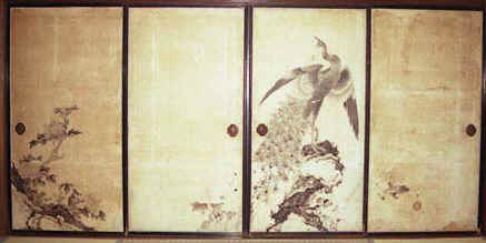 障壁画「牡丹孔雀図」「渓流猛虎図」