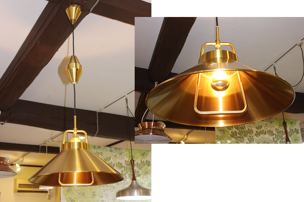 デンマーク製 Lyfa ペンダントライト 真ちゅう コードリール付き