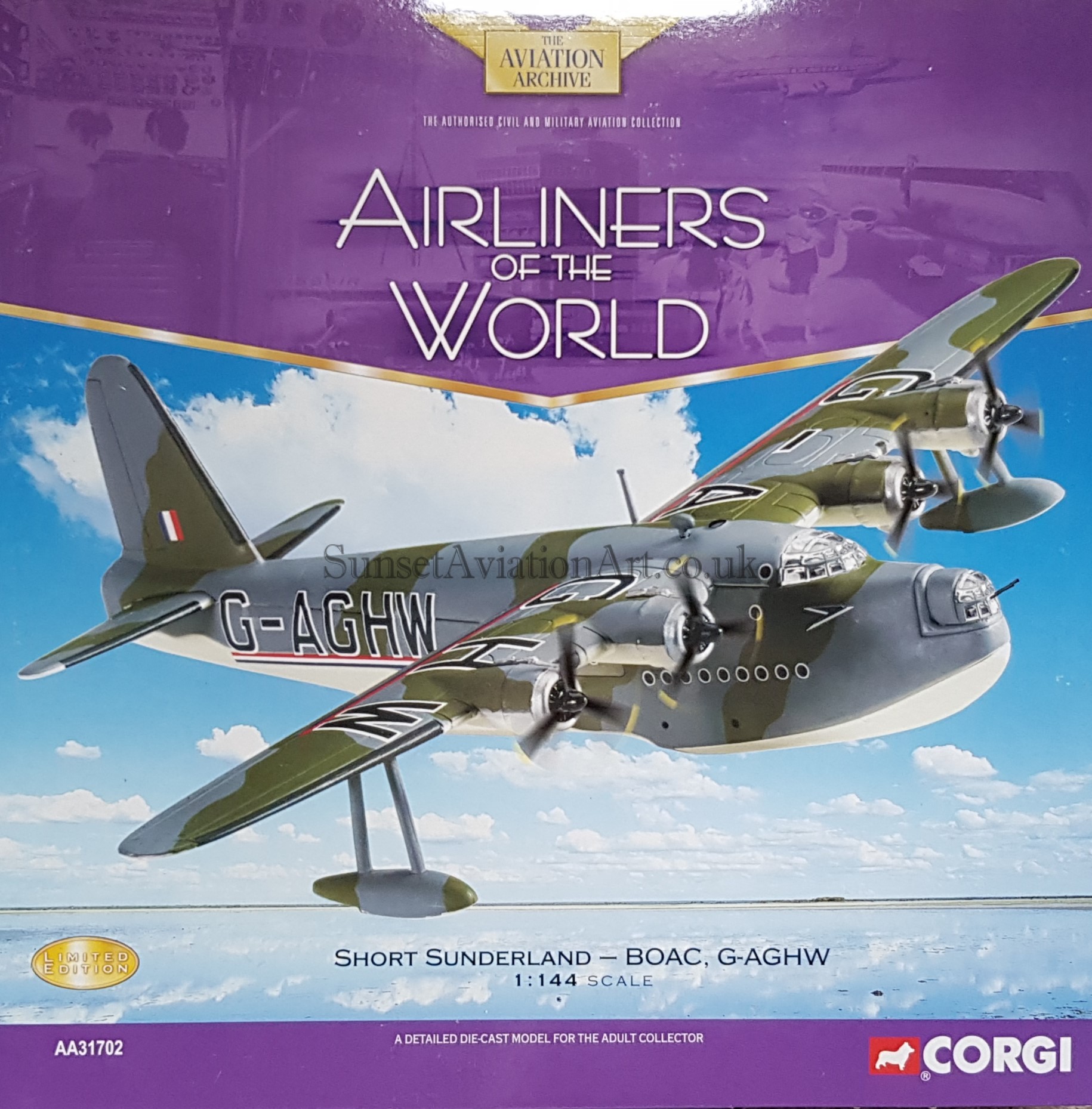 Short Sunderland Corgi AA31702 Airliners of the World 1:144 scale