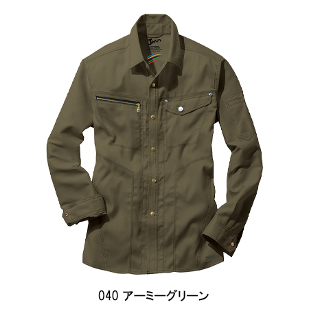 作業服・作業用品 ストレッチ 長袖シャツ 自重堂 Jawinジャウィン