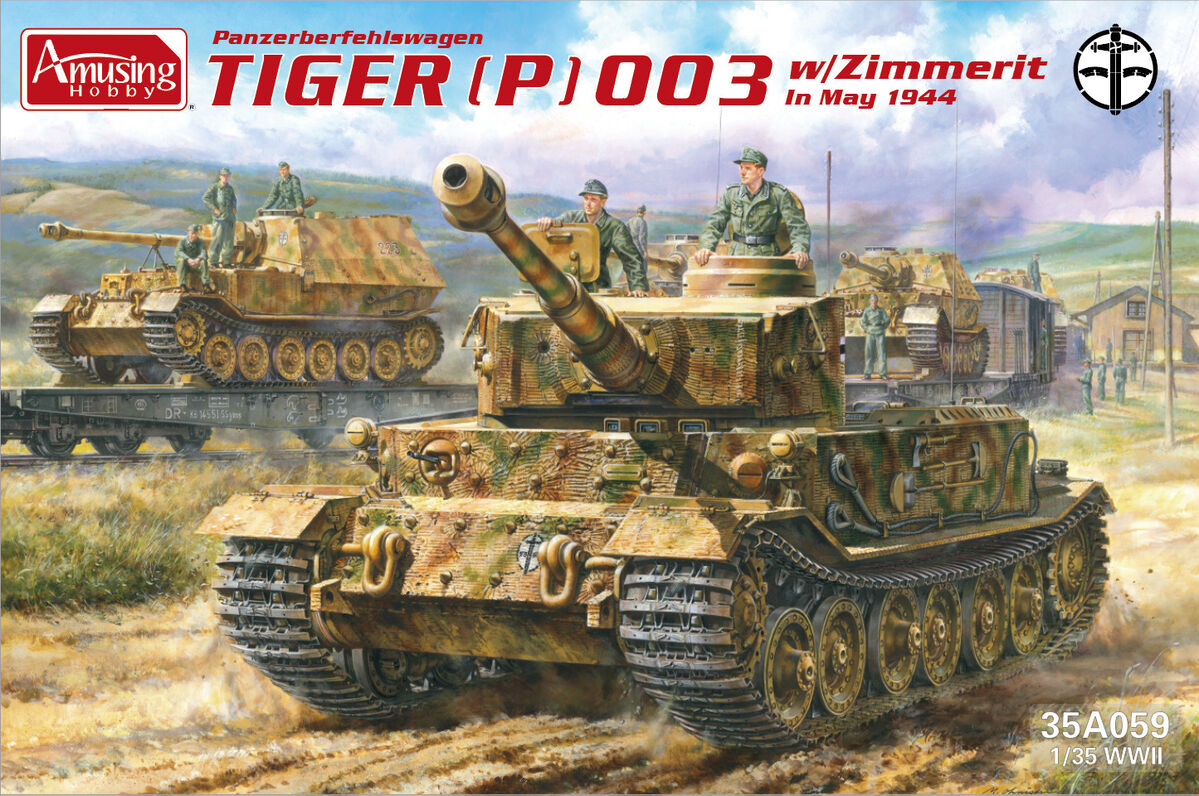 Panzerbefehlswagen Tiger (P) 003 With Zimmerit In May 1944 Amusing