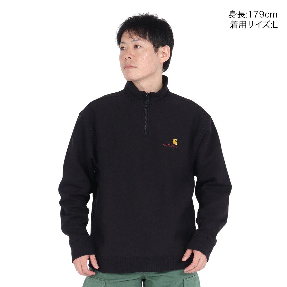 カーハート（CARHARTT）（メンズ）ハーフジップ アメリカンスクリプト
