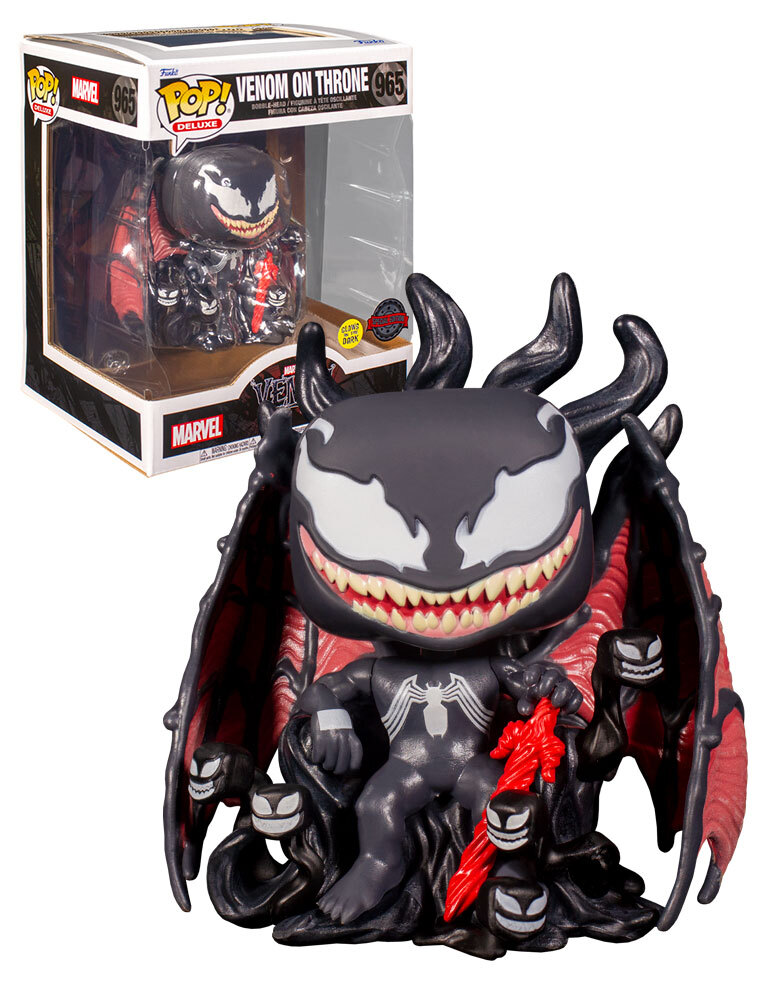 Funko POP! Deluxe Marvel Venom #965 Venom On Throne (Glows In The