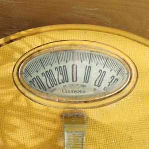 1970s Vintage COUNSELOR Mid-Century Style Yellow Scales