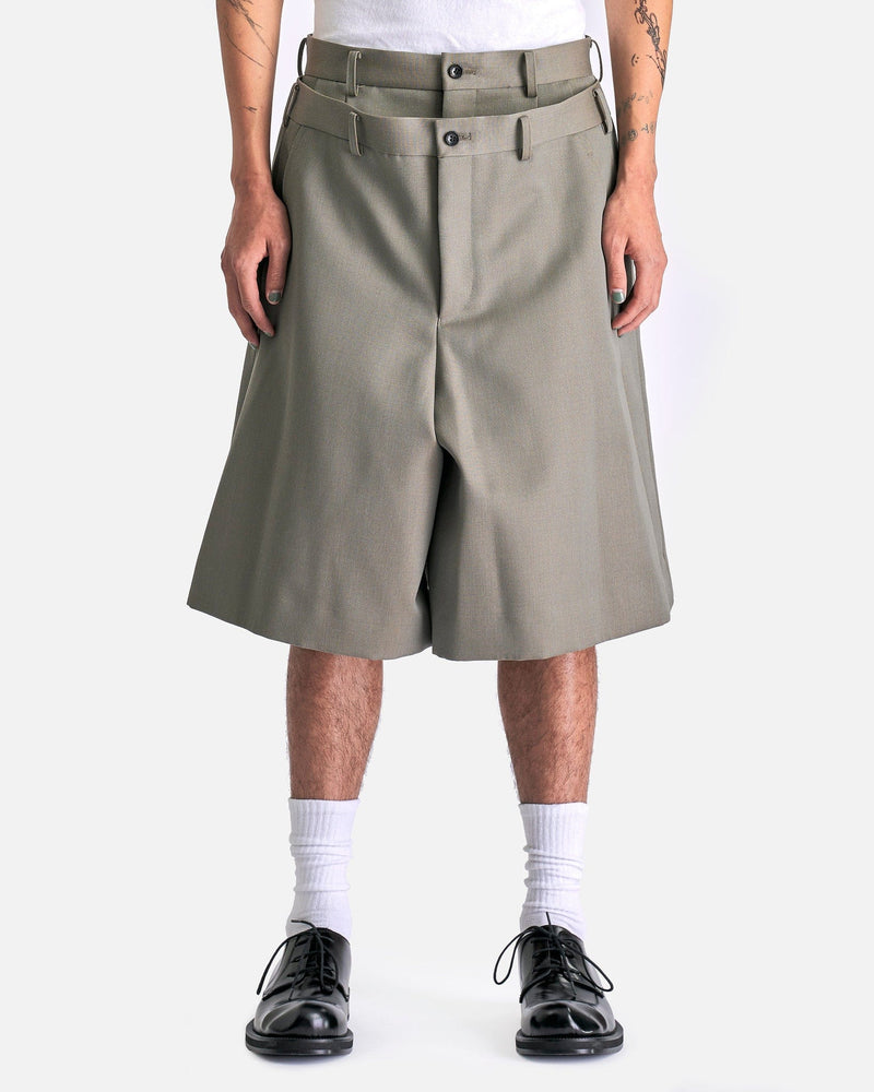 Double Layered Shorts in Khaki – SVRN