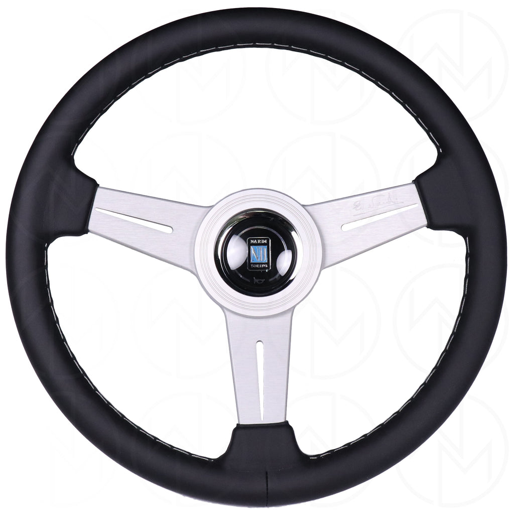Nardi Classic Steering Wheel - 330mm Leather w/Silver Spoke & Ring