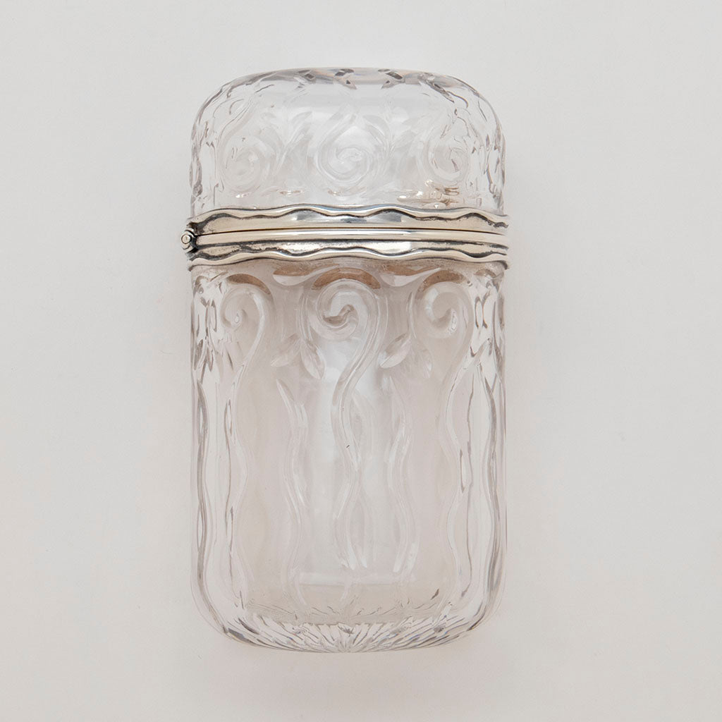 Tiffany & Co. Antique Sterling Silver and Glass Container, NYC, NY