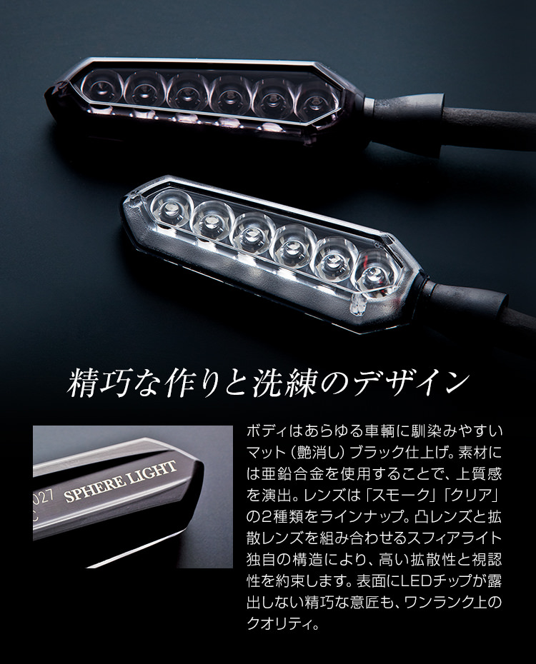 LEDシーケンシャルウインカー STAR SIGNAL スモークレンズ [SSS01S