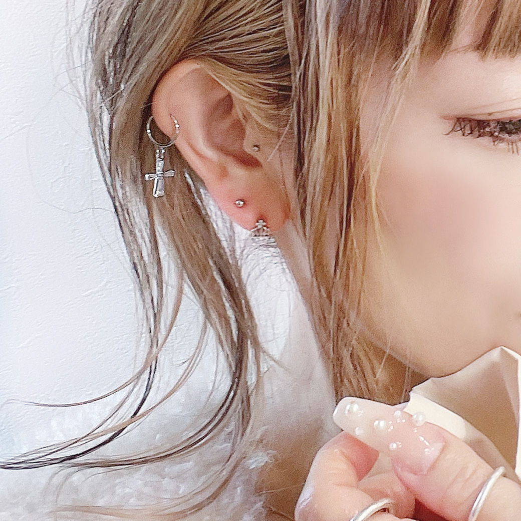 14G 16G ］ワンタッチ楽々着脱♪クロス ビジュー 進化版セグメント