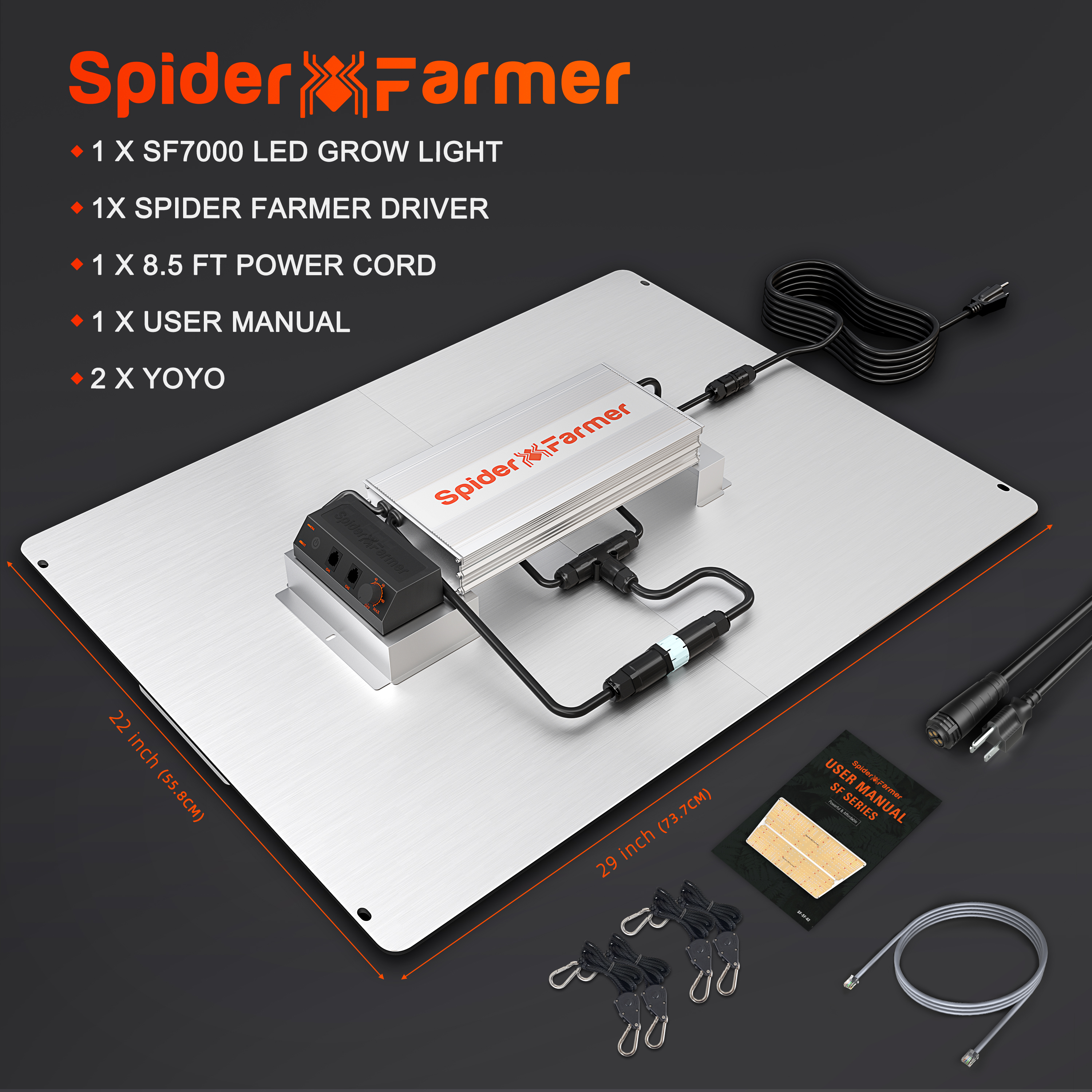 SF7000 LED Grow Light | Foldable Light | Spider Farmer