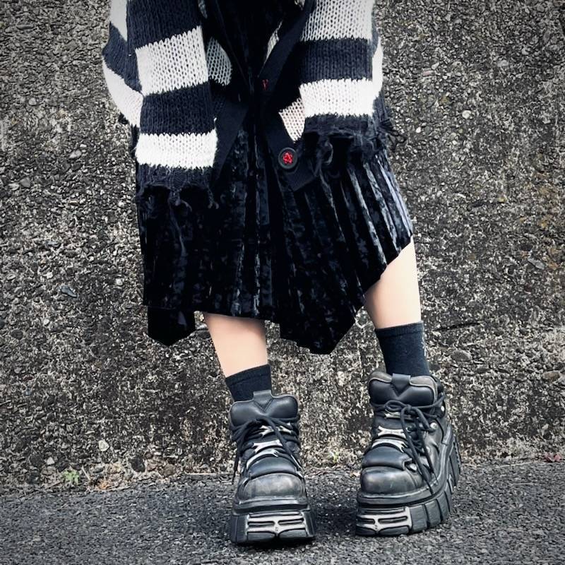 取り寄せ]M-106-S112 / プレート / 厚底スニーカー / 本革【NEW ROCK