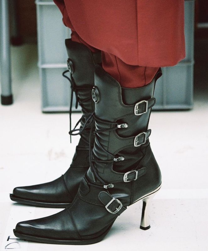 取り寄せ]M-9373-S8 / ピンヒール / ロングブーツ / 本革【NEW ROCK