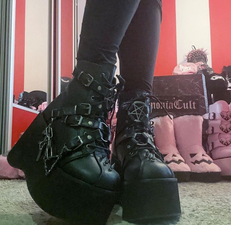 取り寄せ]POISON-101 / 厚底ブーツ【DEMONIA】 | Spider Rock Web