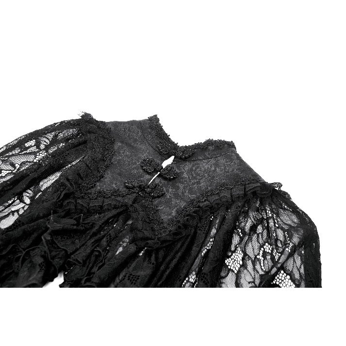 Gothic Elegant Vintage Lace Oversized Sleeves Cape / ボレロ【DARK