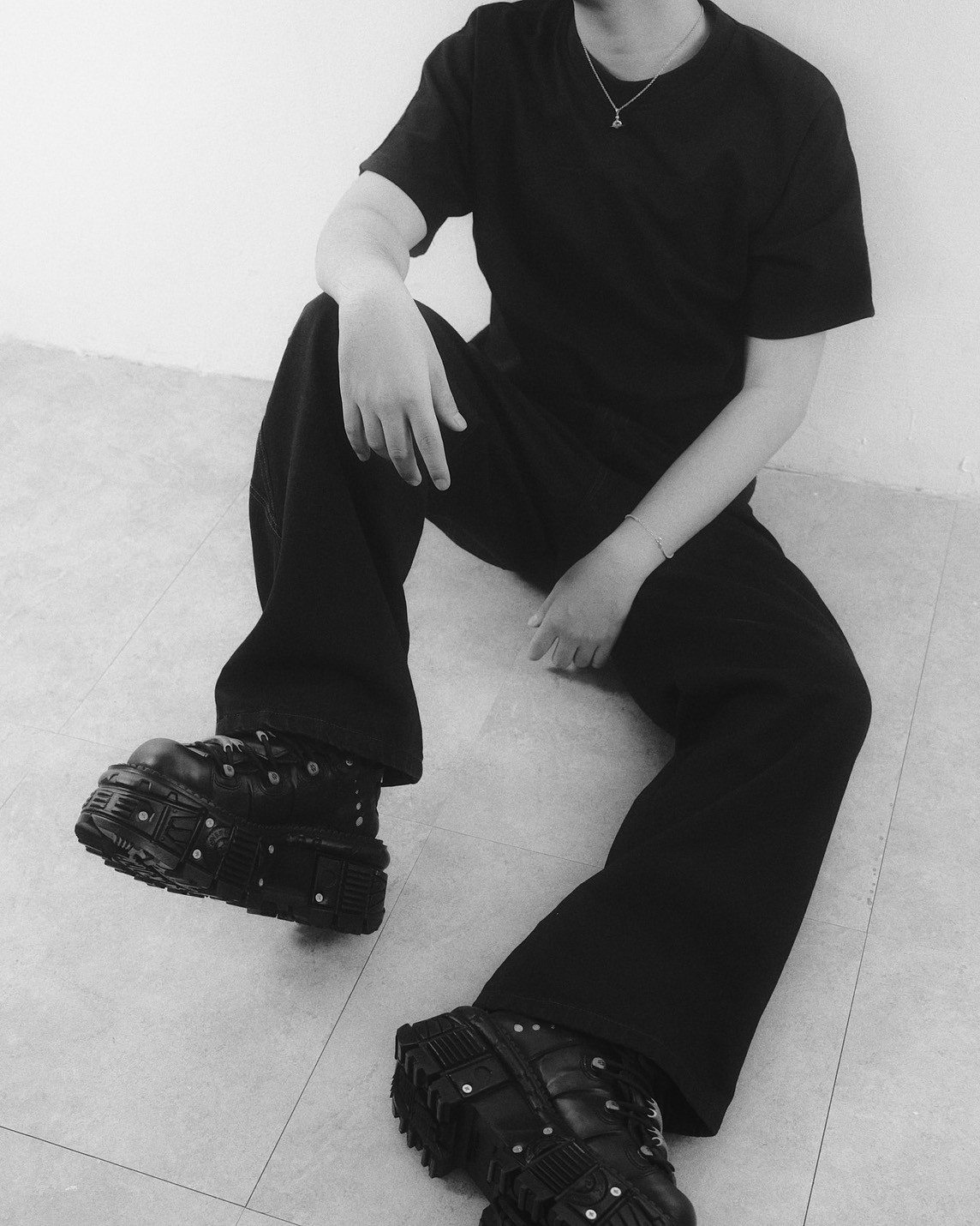 取り寄せ] M-TANK106-C2 / クギ / 厚底スニーカー / 本革【NEW ROCK