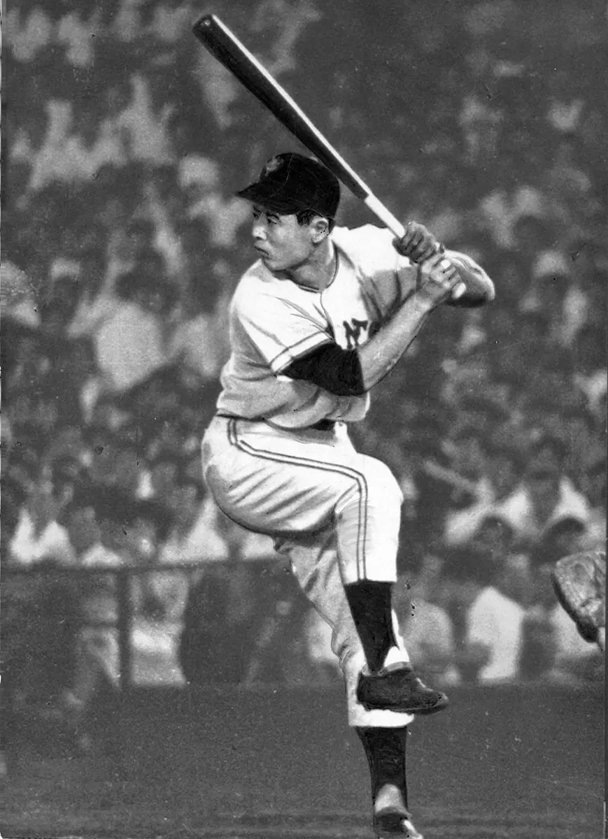 1962年、一本足打法を取り入れこの年に初の本塁打王に輝いた巨人