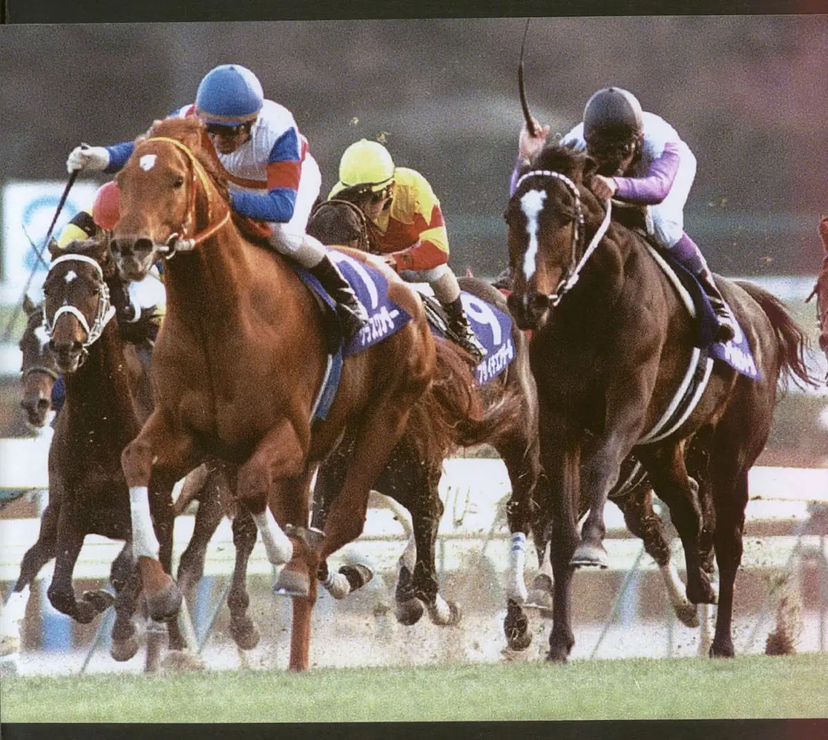 1999年第44回有馬記念 1着・グラスワンダー（左）二着