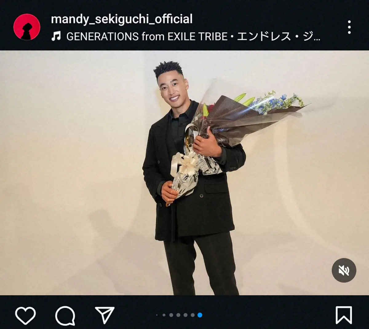 関口メンディーインスタグラム（@mandy_sekiguchi_official）から